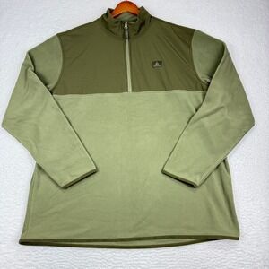 Eddie Bauer Ascend 1/4 Zip Sweater Mens 2XL Green Pullover‎ Long Sleeve
